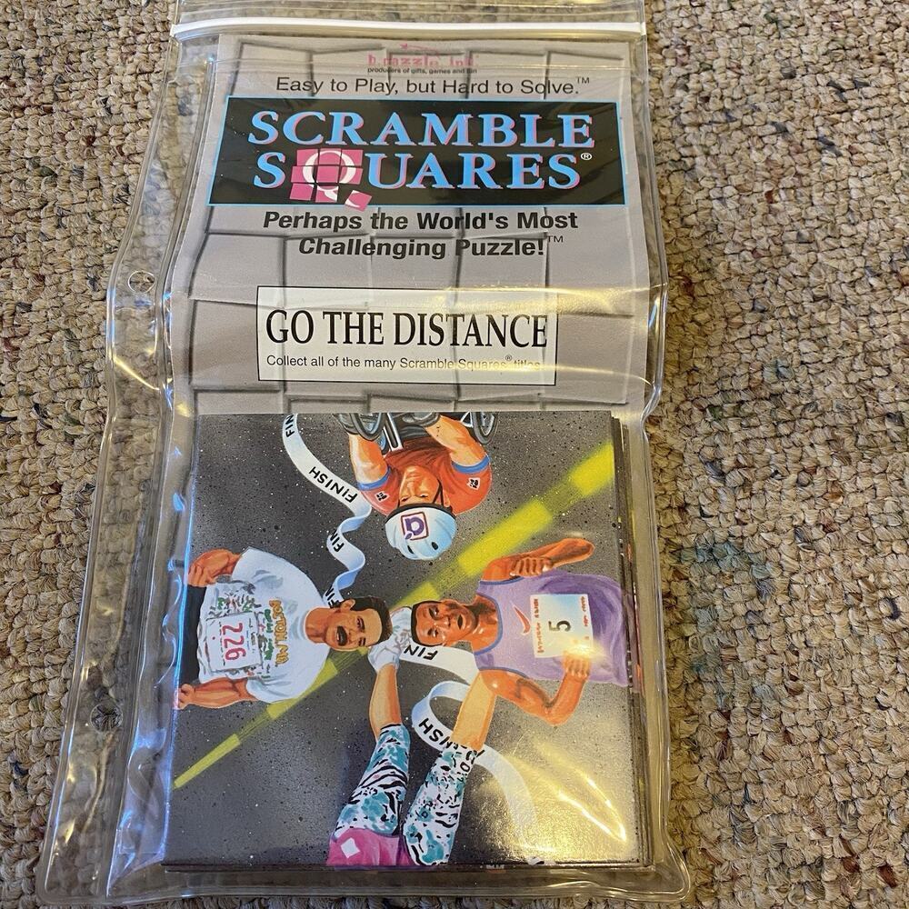 Vintage Scramble Squares Puzzle Go The Distance The World Most Challenging Rare